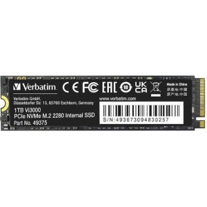 SSD Verbatim Vi3000, 1TB, PCIe Gen.3 NVMe, M.2 2280